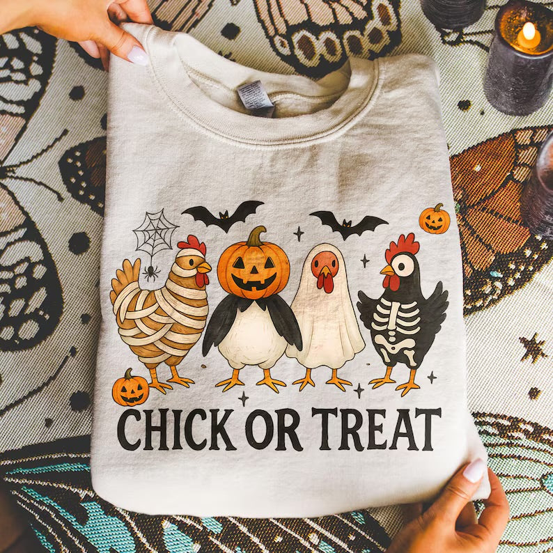 chick or treat sweatshirt