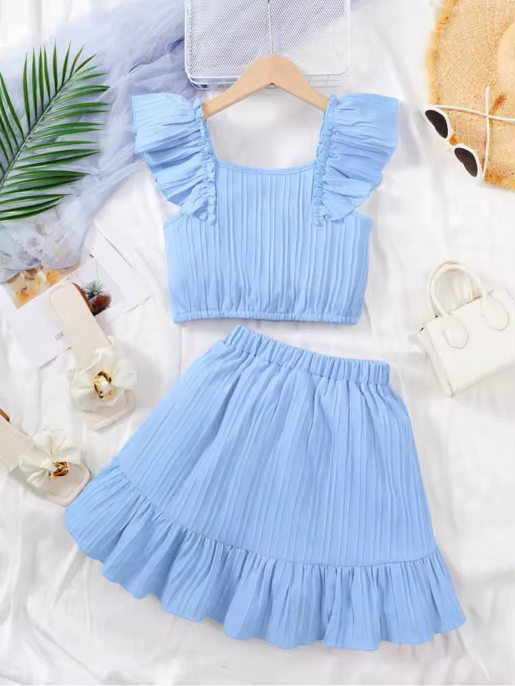 Older girls Tops+Short Skirt Sweet Style