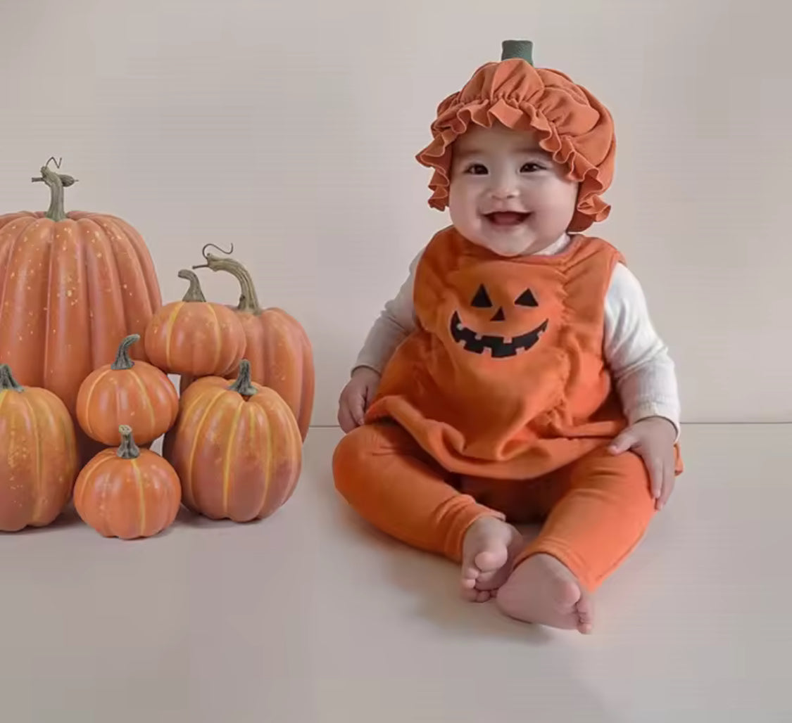 2pc pumpkin outfit baby