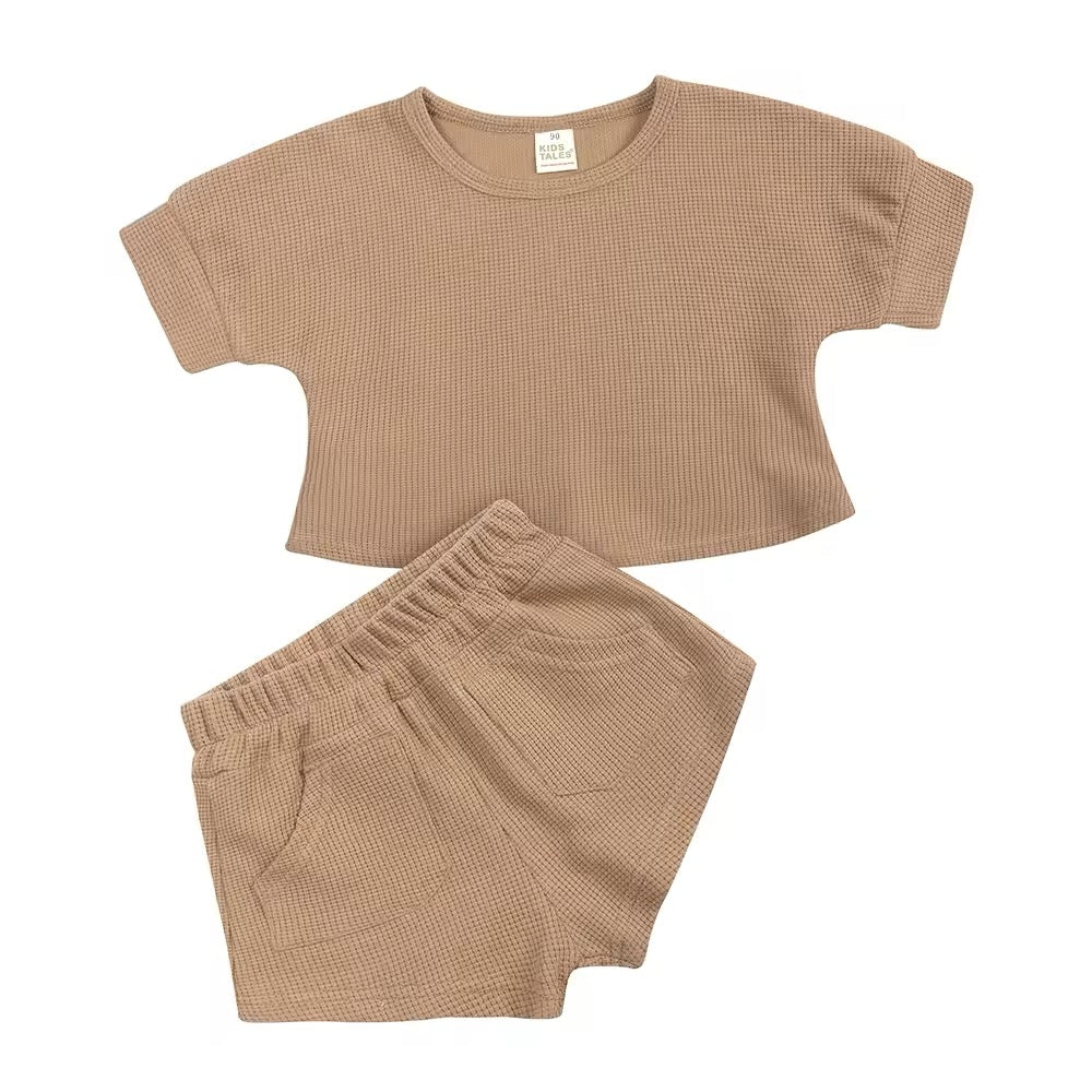Ribbed personalised shorts set infants