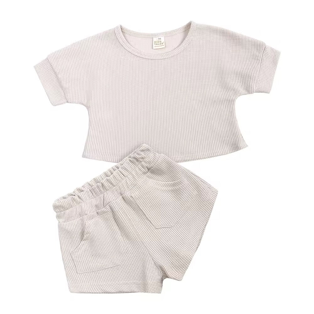 Ribbed personalised shorts set infants