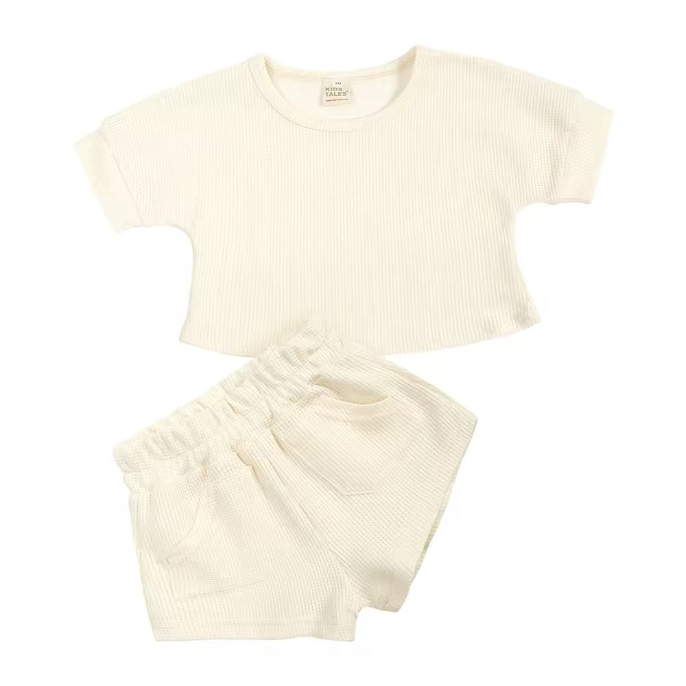 Ribbed personalised shorts set infants