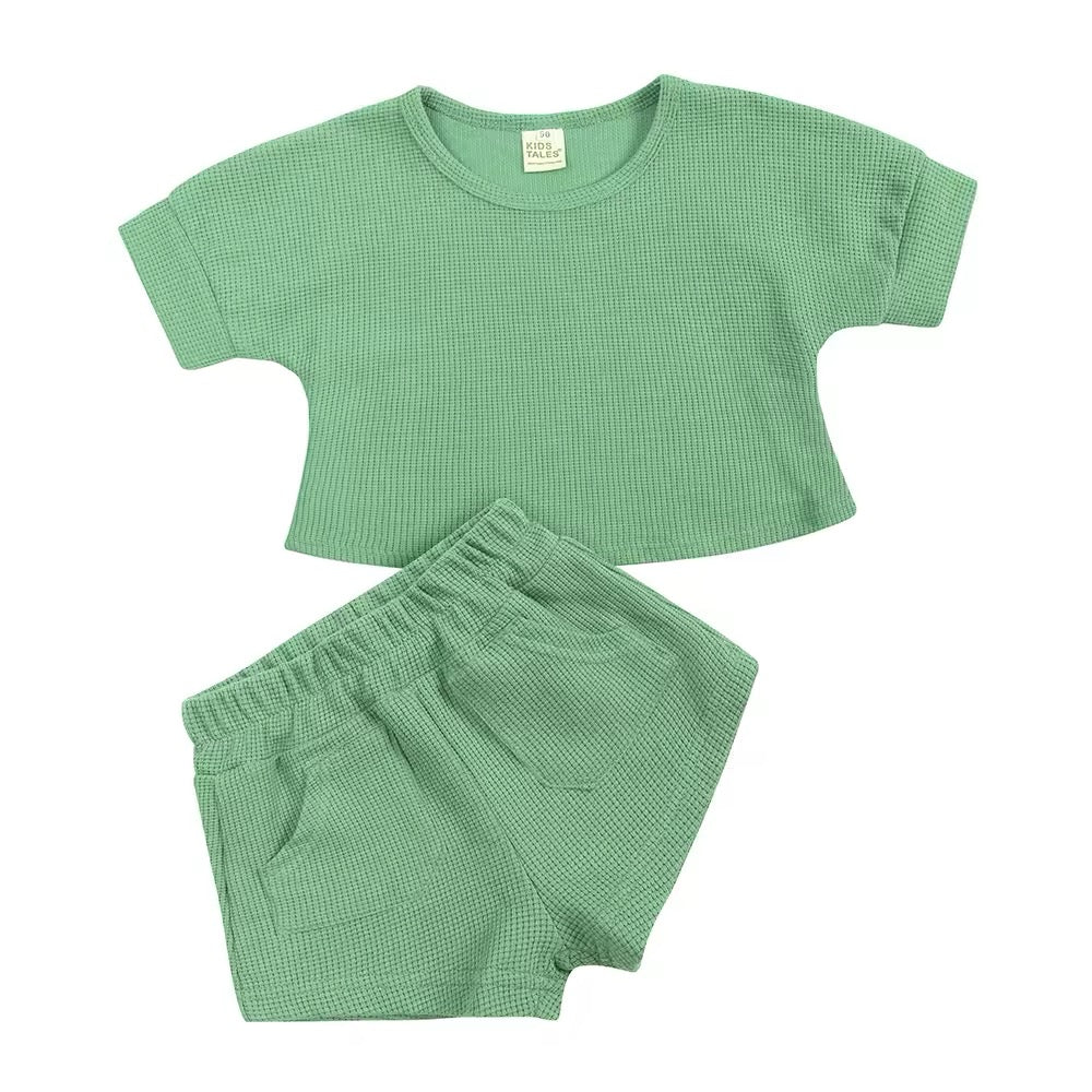 Ribbed personalised shorts set infants