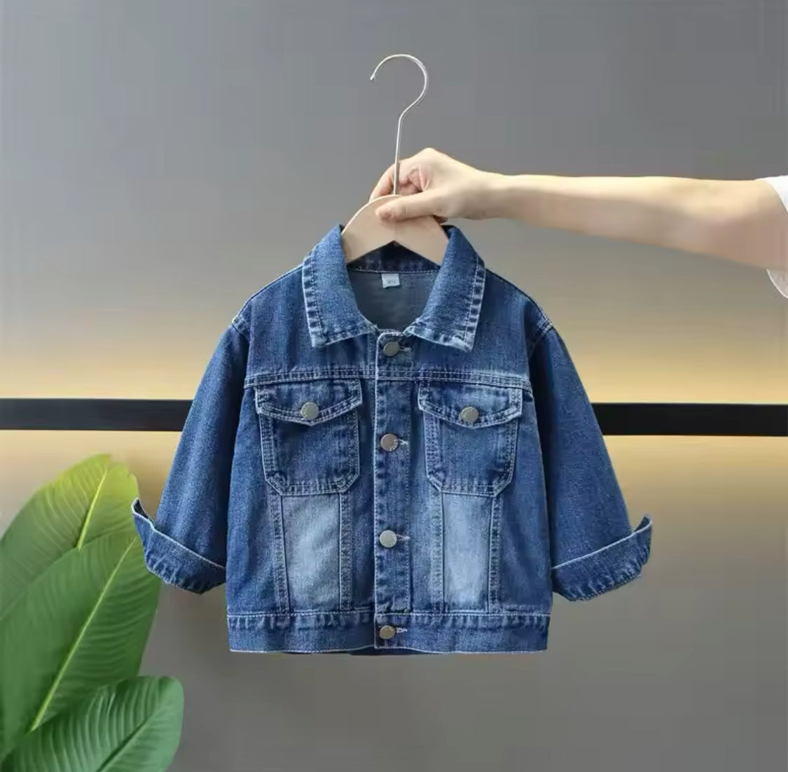 Personalised Blue unisex denim style jacket
