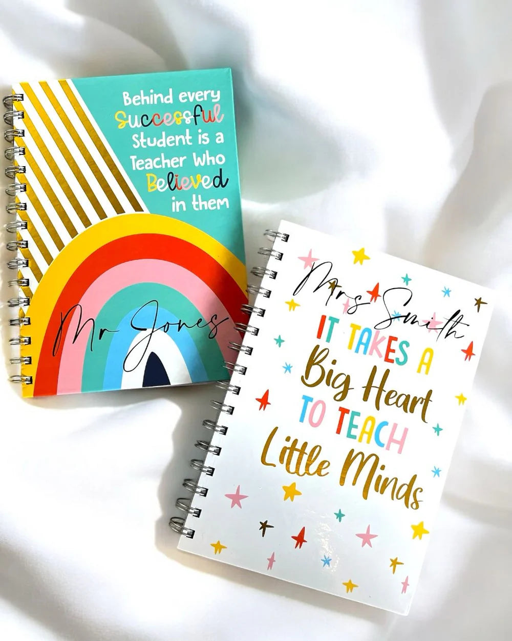 Teacher personalised note books