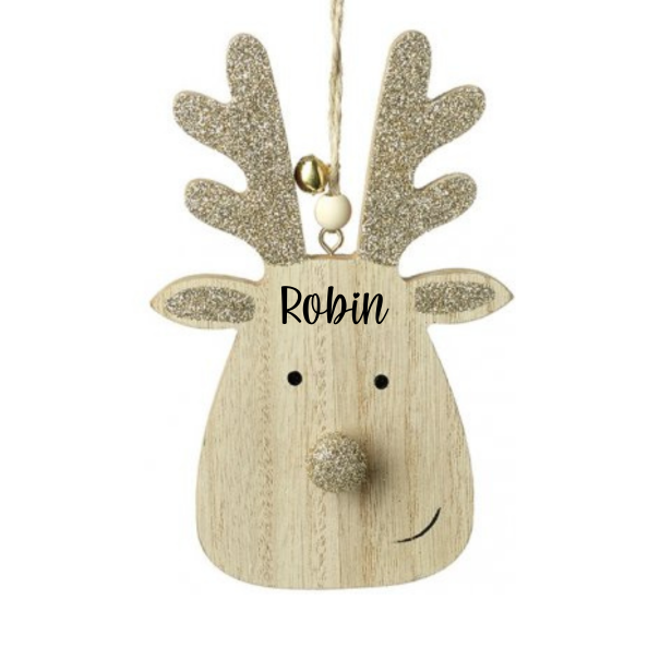 Personalised jingle reindeer 14cm