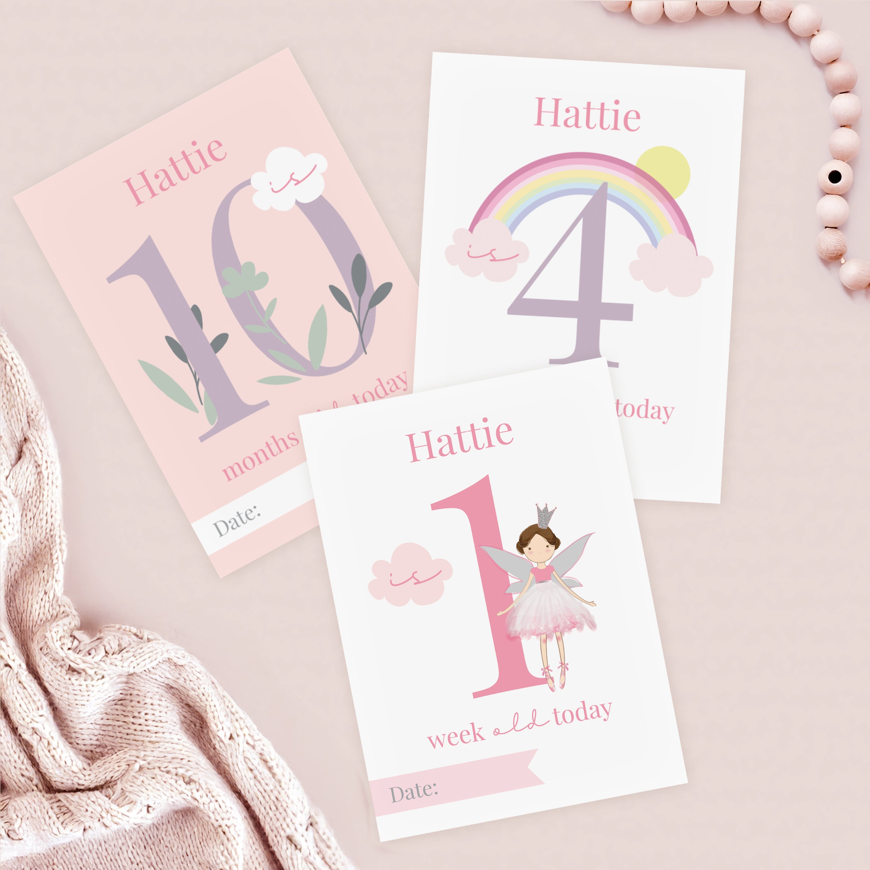 Fairy milestone cards