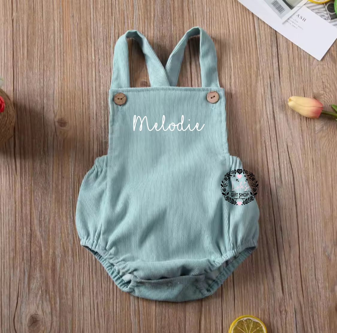 Ribbed personalised rompers