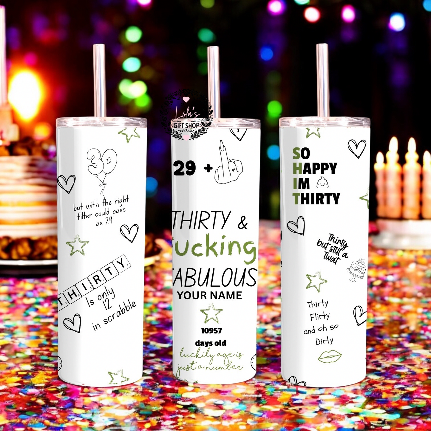 Age and f**king fabulous personalised tumbler 20oz