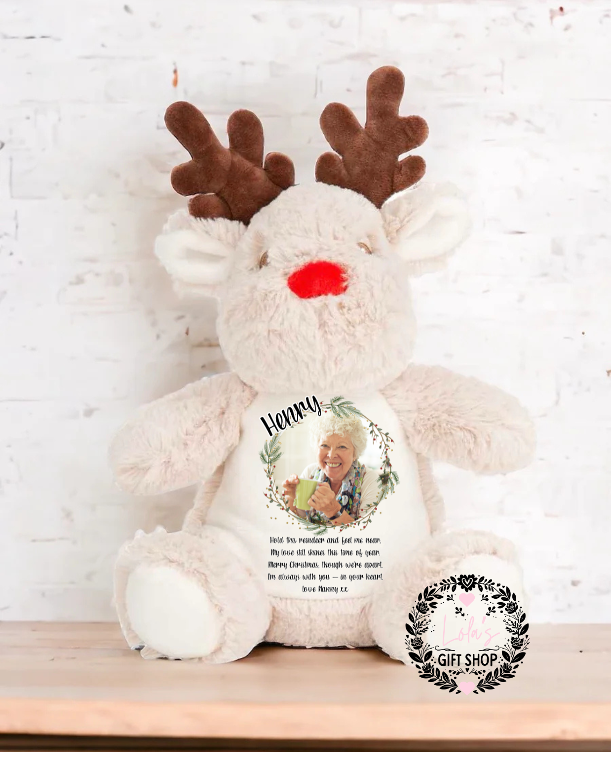 Reindeer from heaven photo mumbles plushie