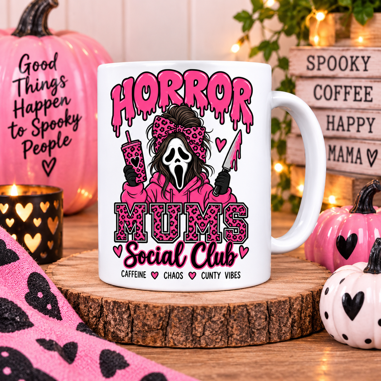 Horror mums social club 11oz mug