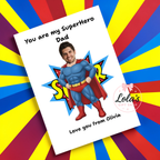 Superhero photo upload a4 print