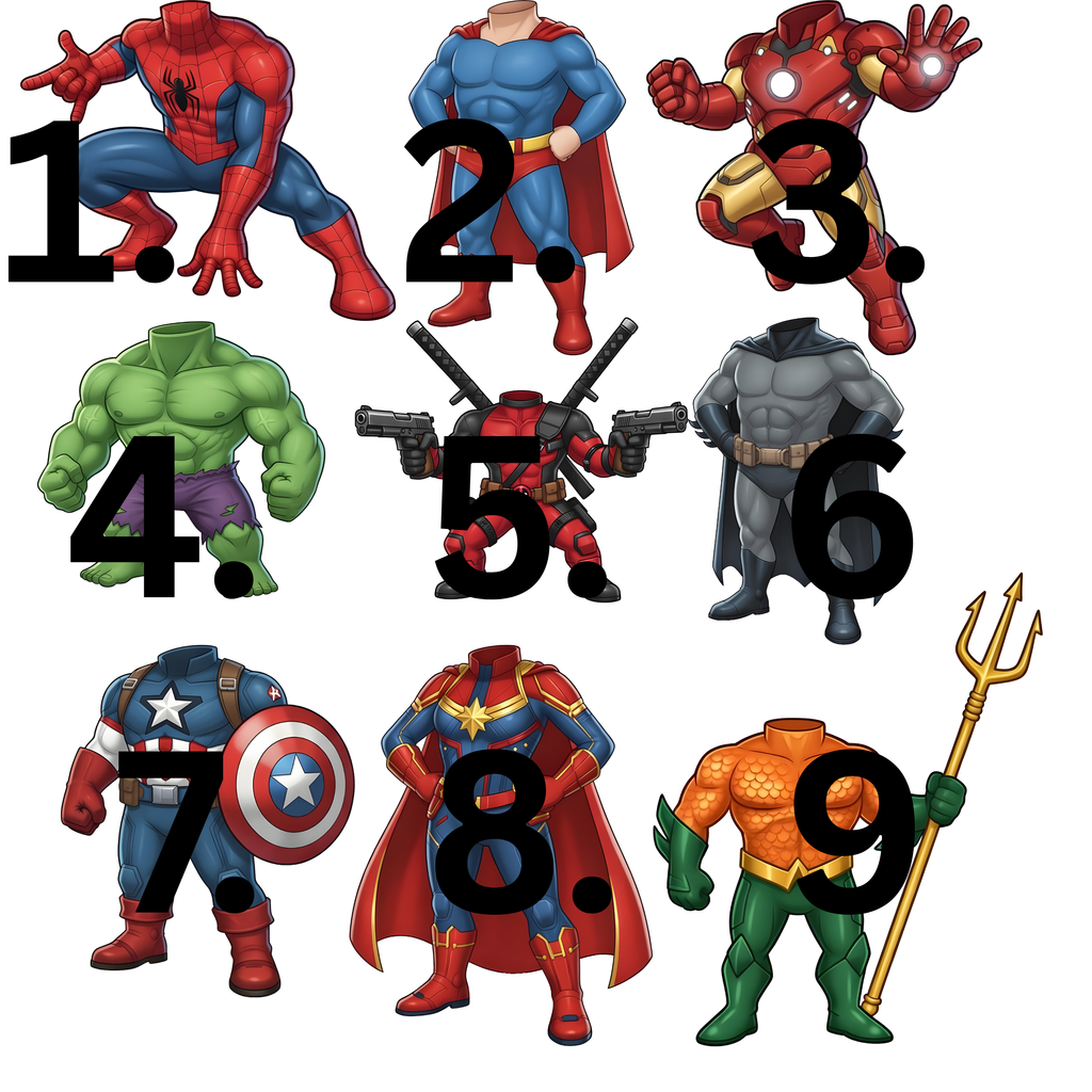 Superhero photo upload a4 print
