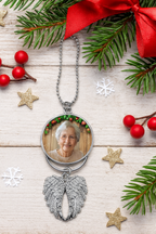 Double sided angel wing pendant