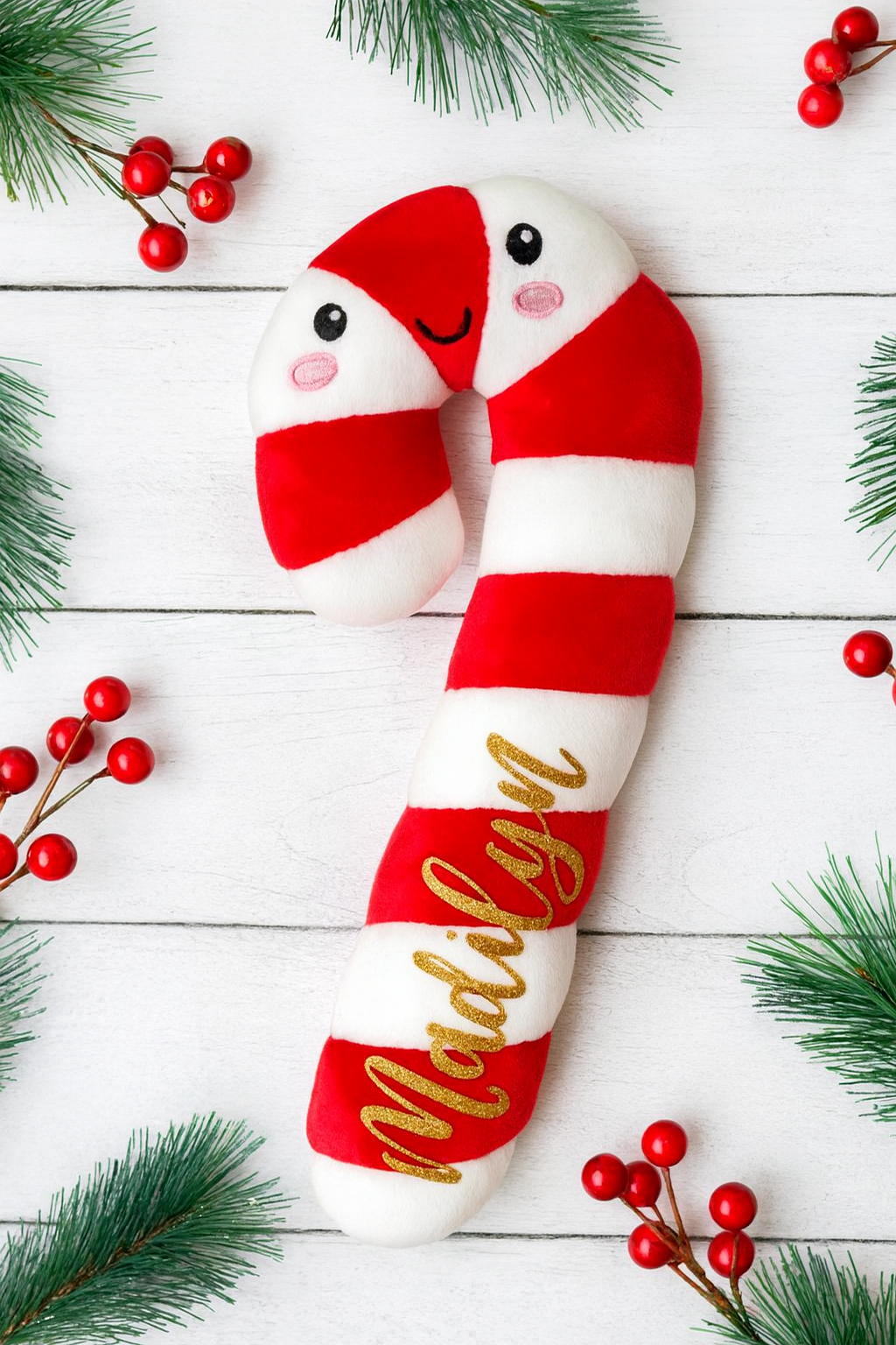Personalised Candy Cane Christmas Foodies 16cm