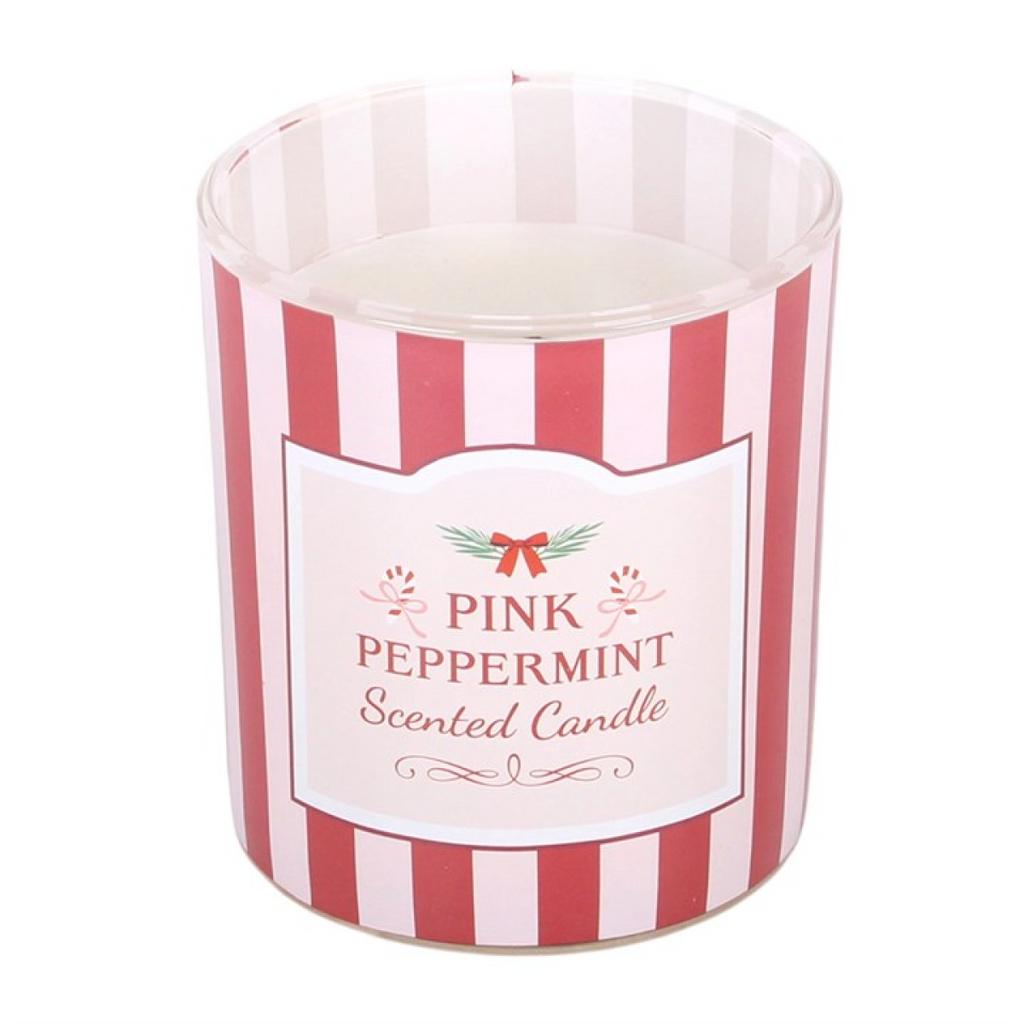 Pink Peppermint Scented Candle