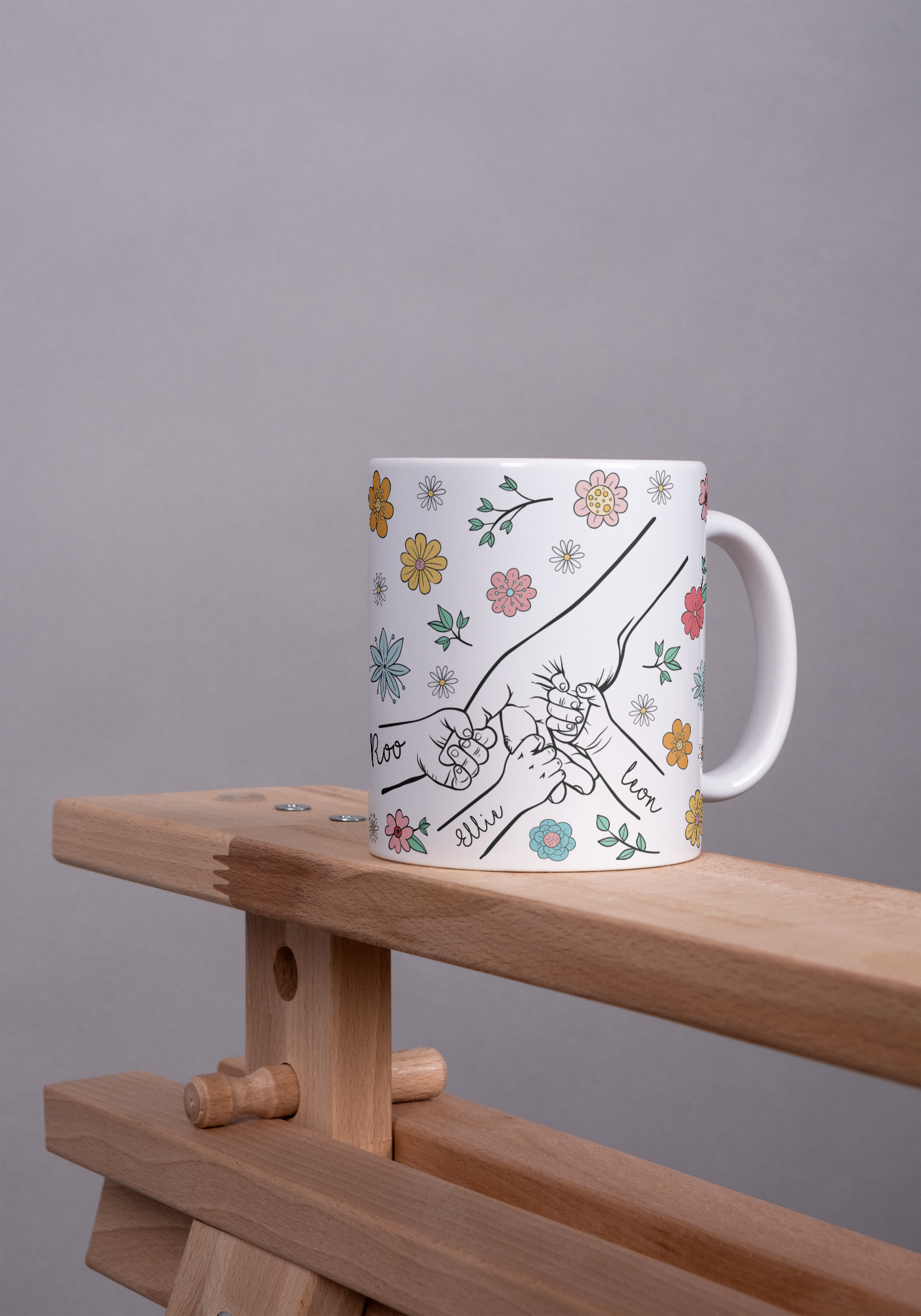 Red orange personalised hand mug 11oz