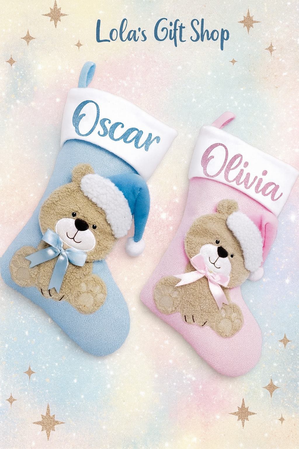 Personalised luxury Teddy stocking