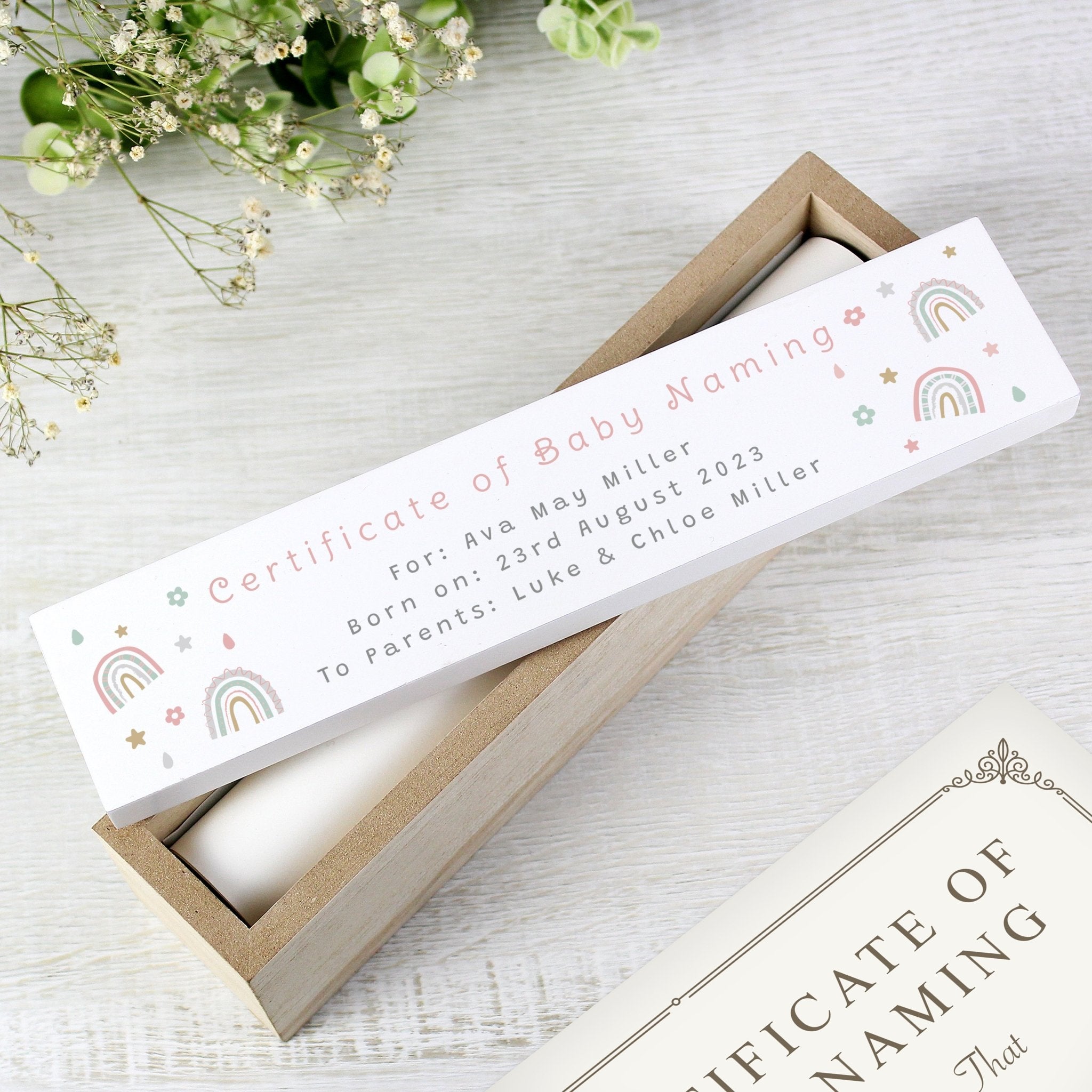 Personalised rainbow Certificate Holder - Lola’s gift shop <3Personalised rainbow Certificate HolderLola’s gift shop <3