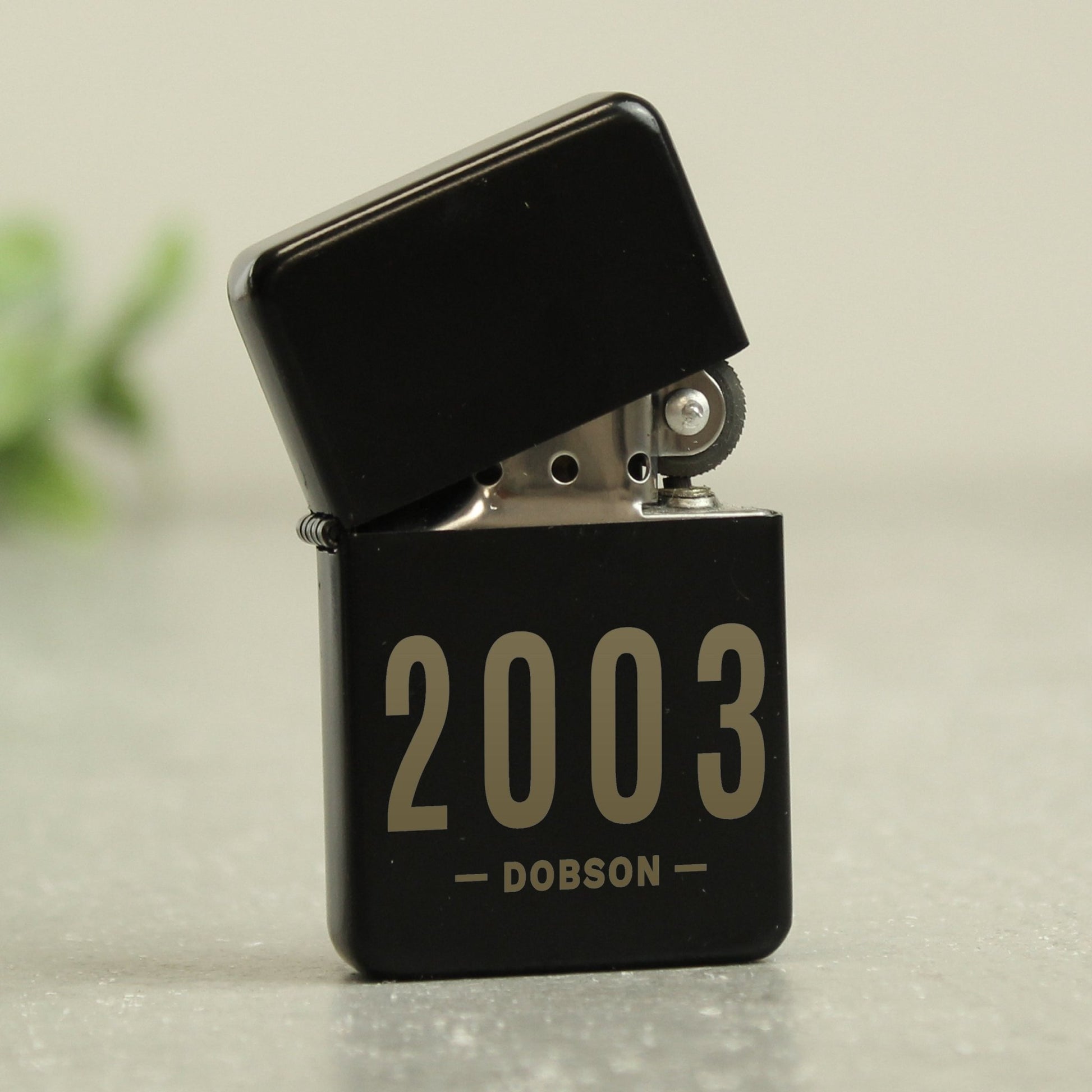 Personalised black name and date lighter - Lola’s gift shop <3Personalised black name and date lighterLola’s gift shop <3