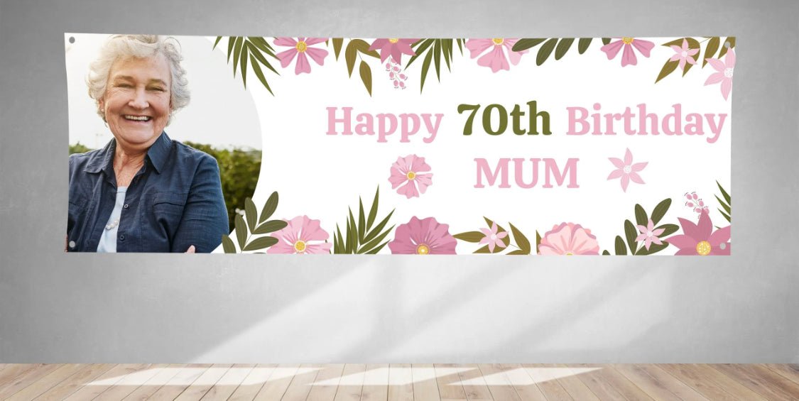 Personalised Floral Birthday PVC Banner Upload Your Own Photo 1ft x 3ft BBP1 - 010 - Lola’s gift shop <3Personalised Floral Birthday PVC Banner Upload Your Own Photo 1ft x 3ft BBP1 - 010Lola’s gift shop <3