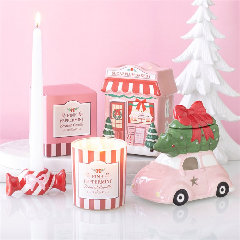 Pink Peppermint Scented Candle