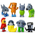 8 Pcs Italian Brainrot Action Figures, Tralalero Travala Toy Set Tralalero Travala, Tung Tung Tung Sahur, Brr Brr Patapim - Brainrot Fidget Toys, Decorations Gifts for Office Room Figurine Decoration
