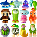 12 Pieces Italian Brainrot Steal a Brainrot Toys Bulk for Kids, Tralalero Tralala Squishy Toys, Meme Shark Squishy Stress Relief Sensory Toys, Valentines Day Gifts for Kids Birthday Party Favors Decorations