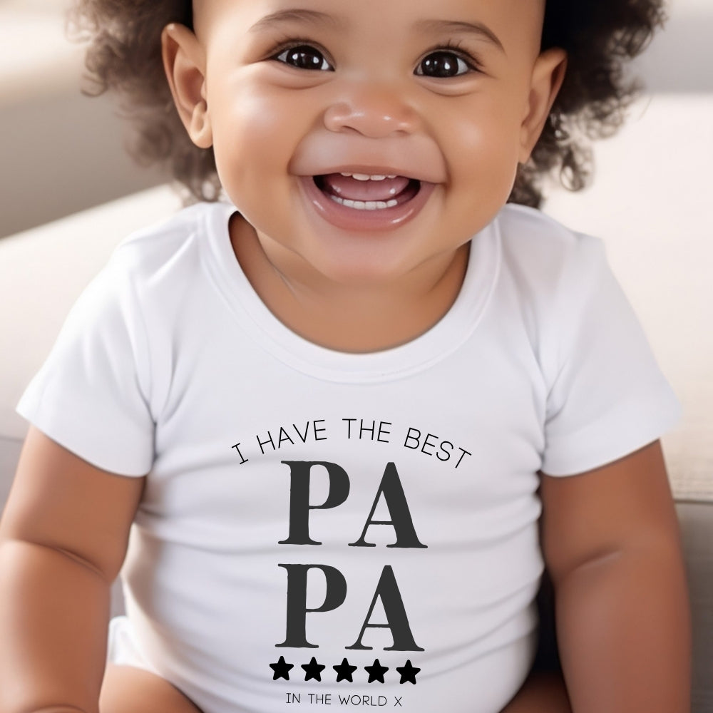 I Have The Best PAPA Baby Outfit: Bib, Vest, Grow