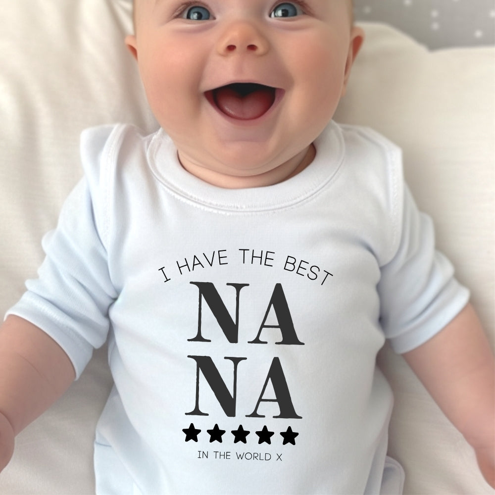 Personalised I Have the Best Nana Baby Outfit: Bib, Vest, Grow