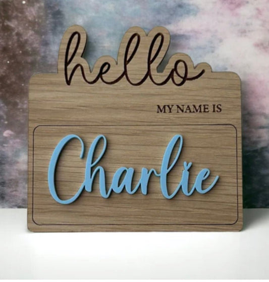 Hello my name is personalised sign - Lola’s gift shop <3Hello my name is personalised signLola’s gift shop <3