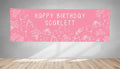Personalised Pink With White Elements PVC Banner 1ft x 3ft BB021 - Lola’s gift shop <3Personalised Pink With White Elements PVC Banner 1ft x 3ft BB021Lola’s gift shop <3