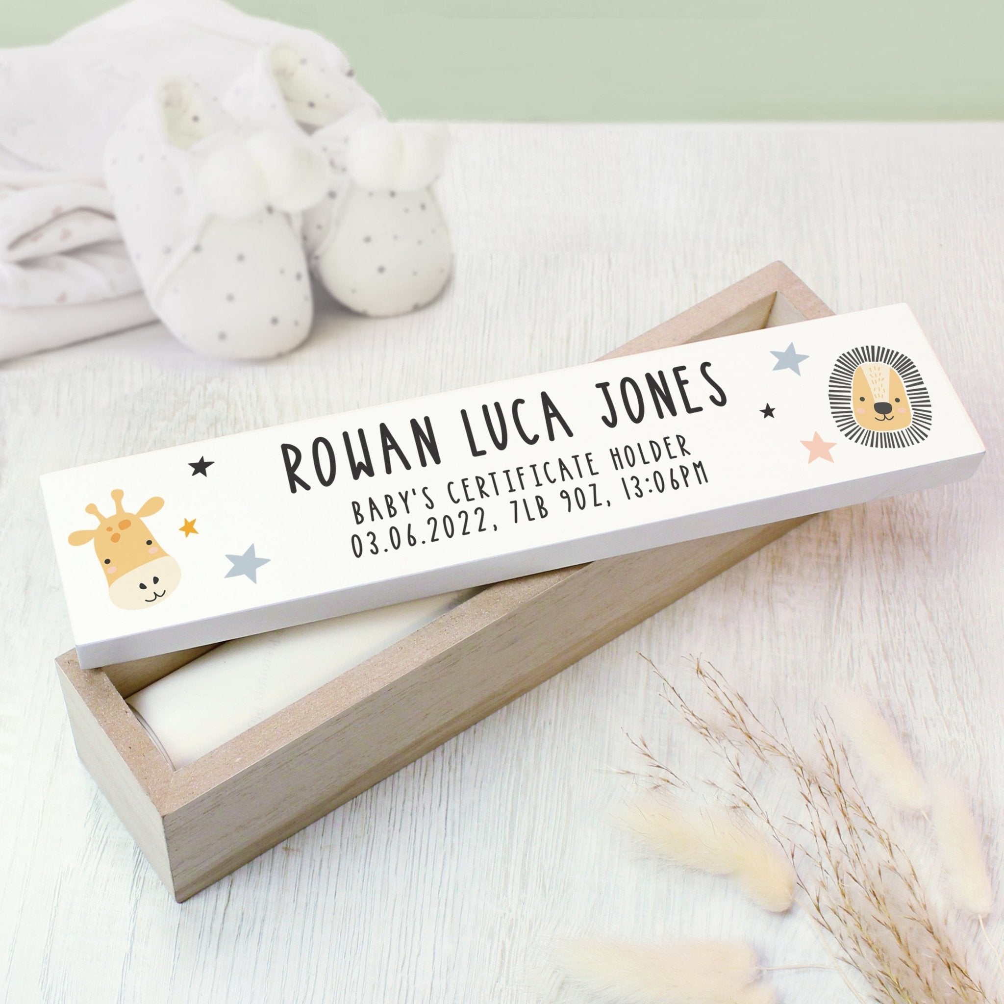 Personalised Safari Animals Wooden Certificate Holder - Lola’s gift shop <3Personalised Safari Animals Wooden Certificate HolderLola’s gift shop <3