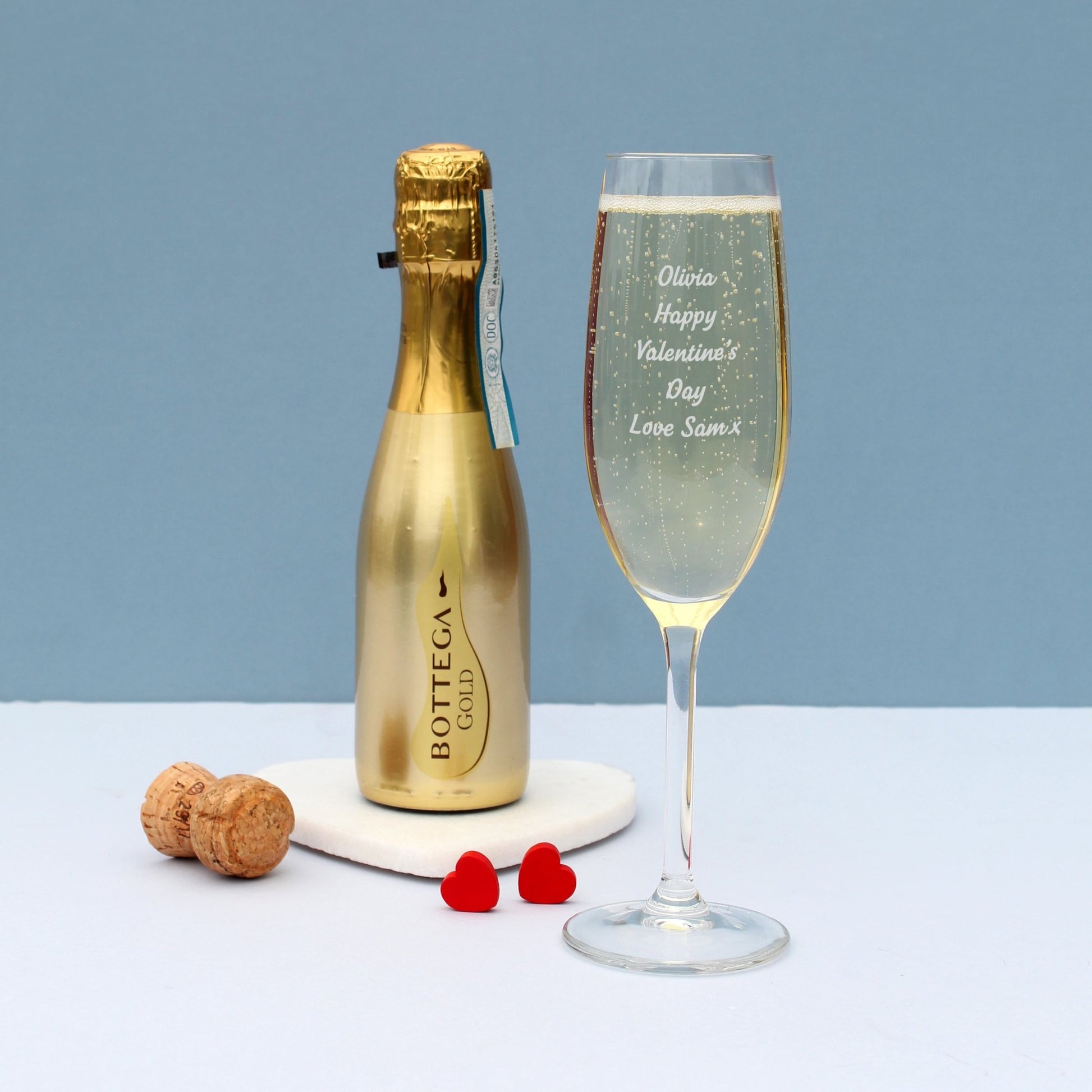 Personalised Flute & Mini Gold or rose Bottega Prosecco Set - Lola’s gift shop <3Personalised Flute & Mini Gold or rose Bottega Prosecco SetLola’s gift shop <3