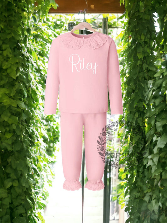 Glitter Personalised frill pyjamas - Lola’s gift shop <3Glitter Personalised frill pyjamasLola’s gift shop <3