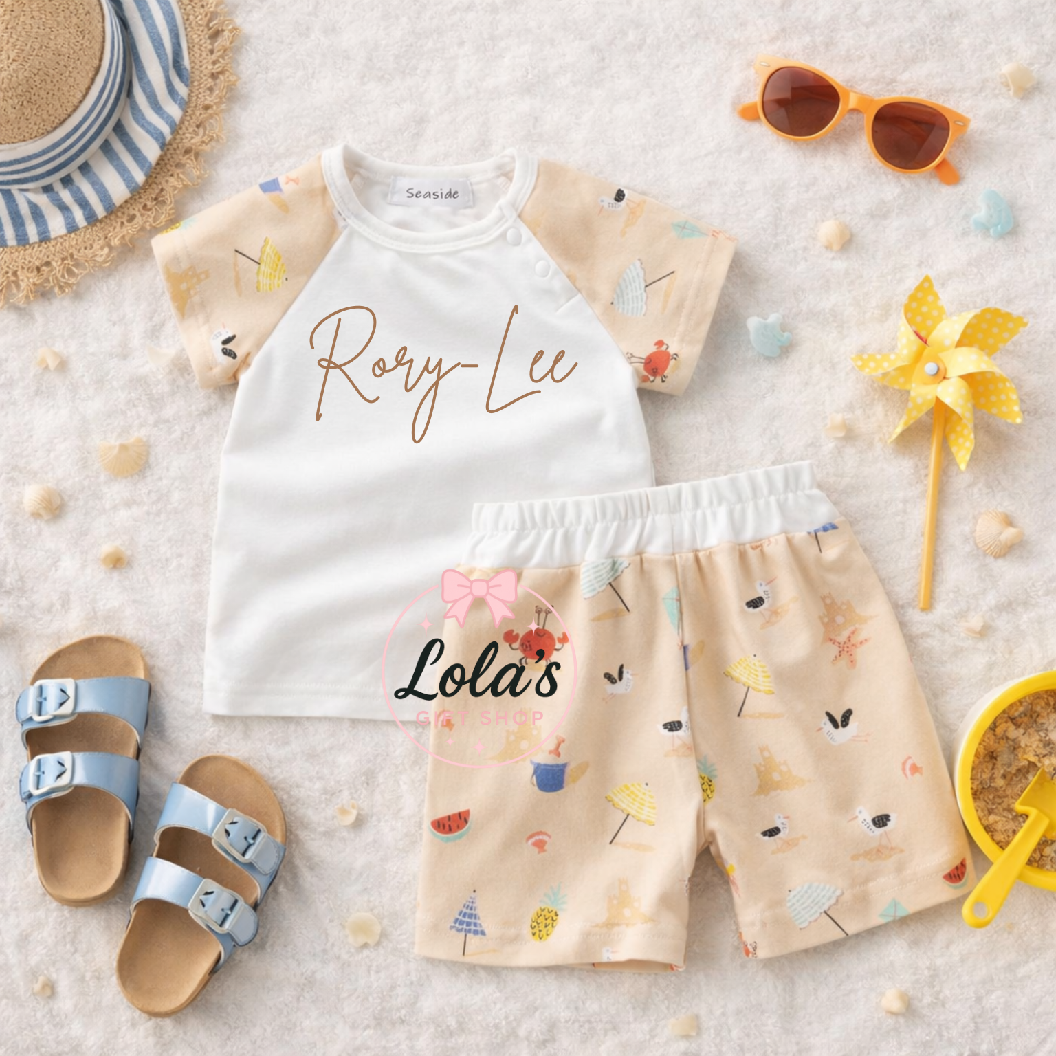 Seaside personalised shirts and tshirt