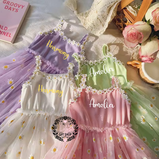 Daisy chain mesh skirt dress 2yrs-8yrs