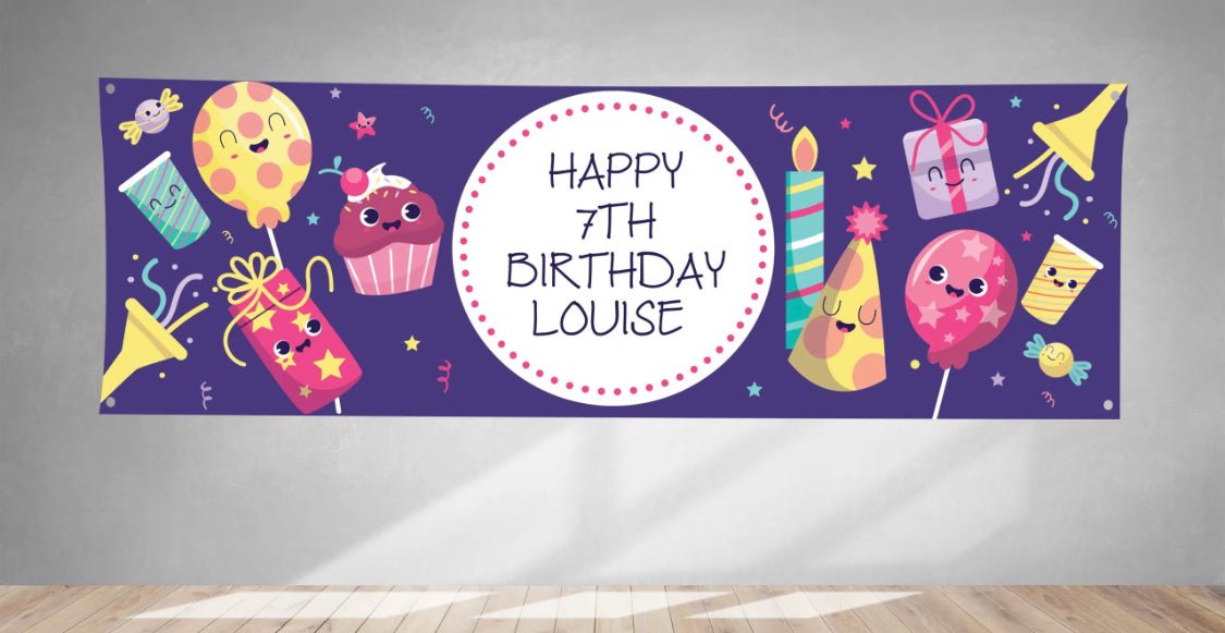 Personalised Face Presents Birthday PVC Banner 1ft x 3ft BB013 - Lola’s gift shop <3Personalised Face Presents Birthday PVC Banner 1ft x 3ft BB013Lola’s gift shop <3