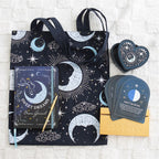 Set of 8 Moon Phase Cards with Wooden Stand