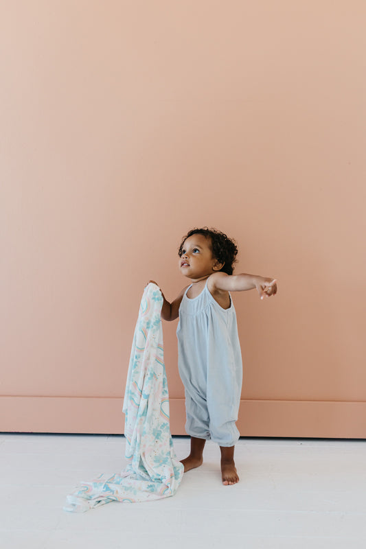 Copper Pearl Knitted Swaddle Blanket Whimsy