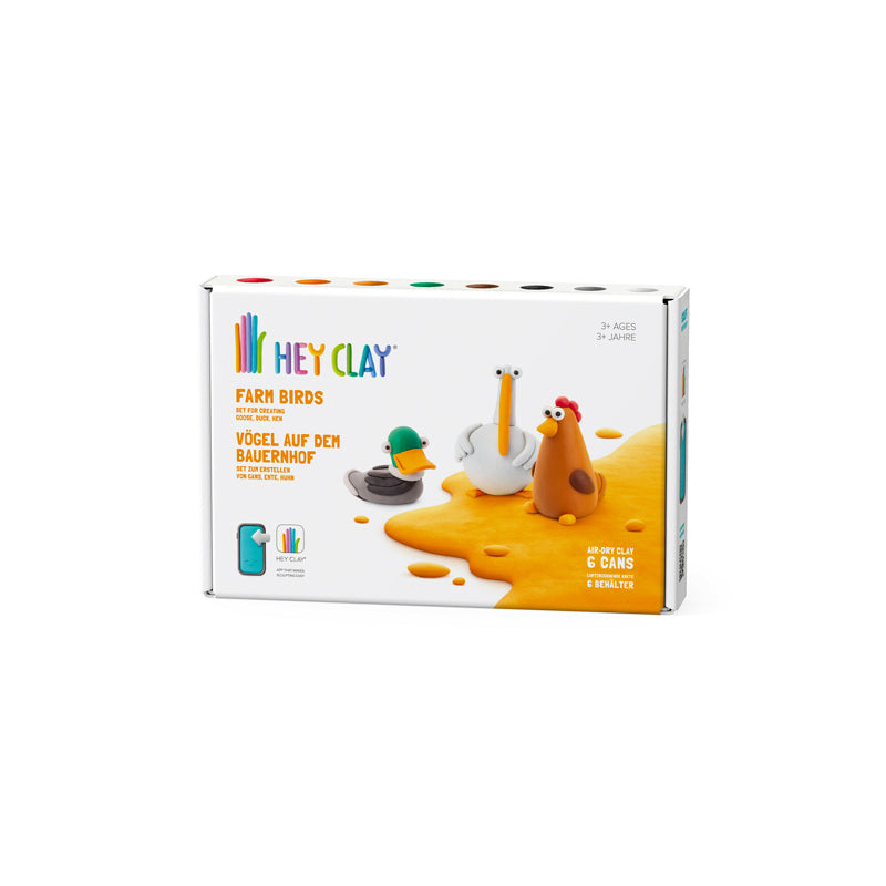 Hey Clay Farm Birds Medium Set