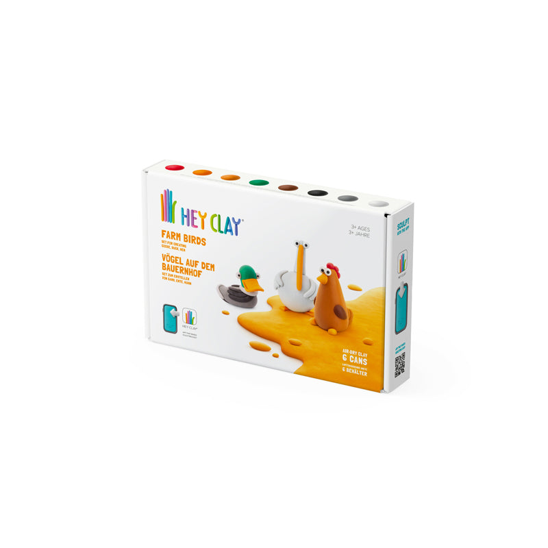 Hey Clay Farm Birds Medium Set