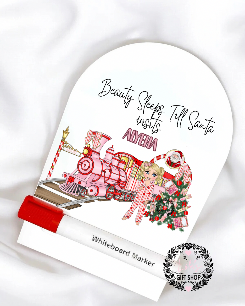 Beauty sleeps till Santa acrylic stand