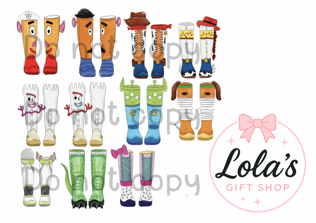 A4 friend in me welly print