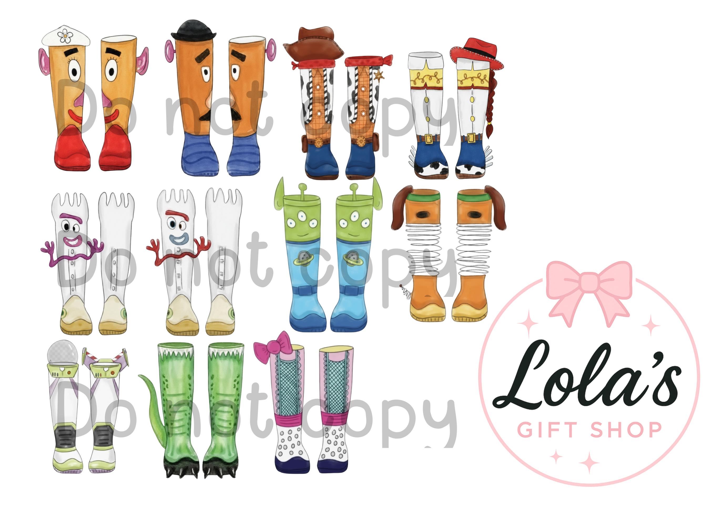 A4 friend in me welly print