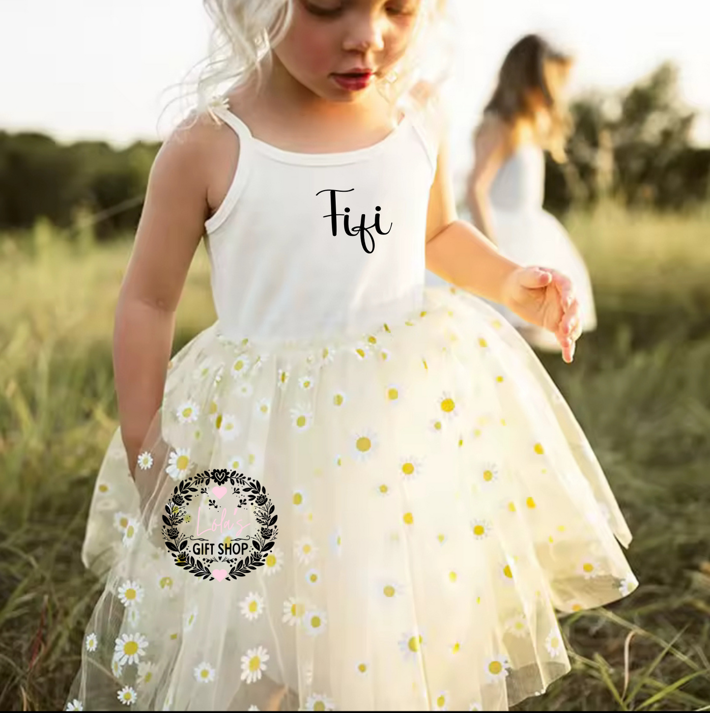 Daisy strap dress 6m-4yrs
