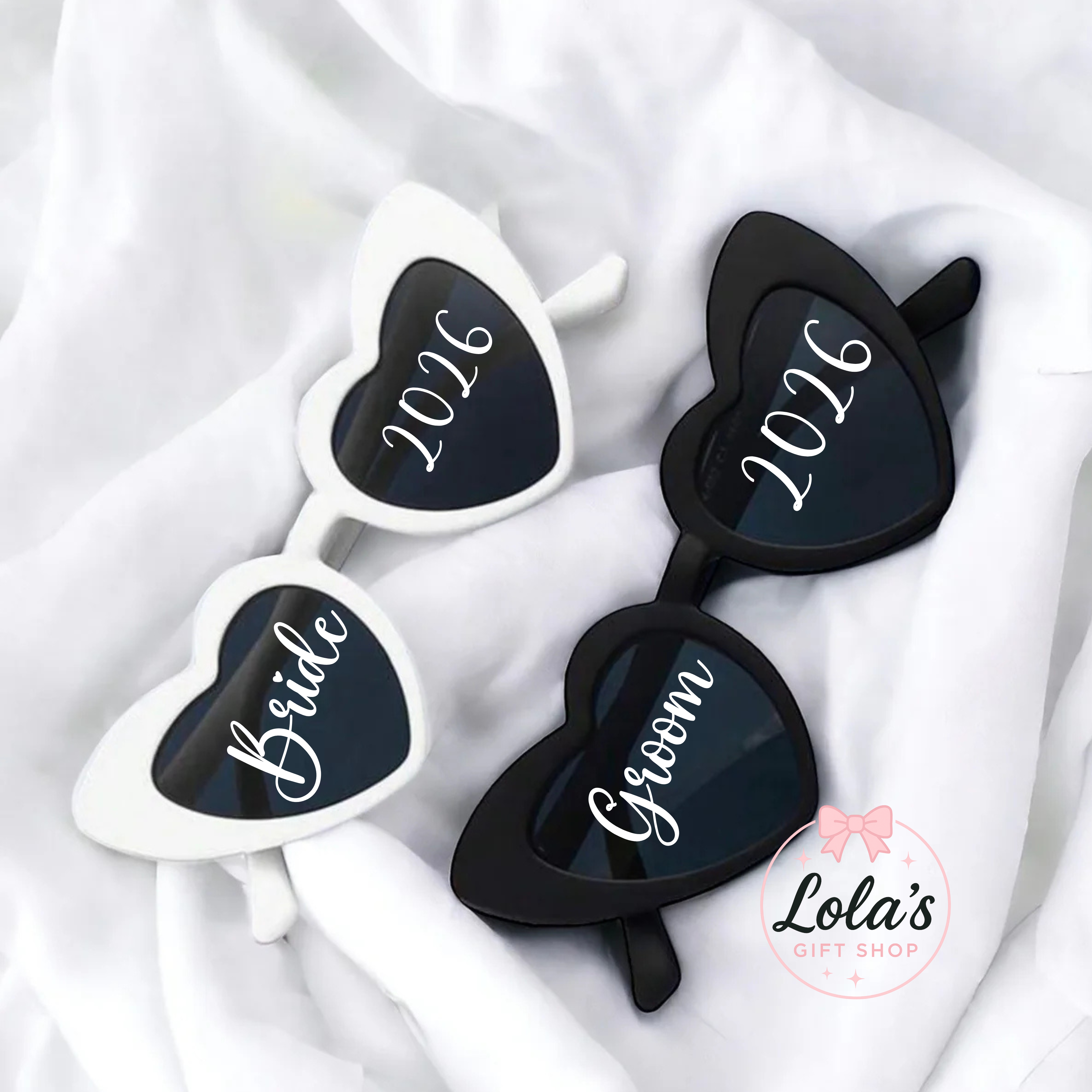Personalised heart novelty glasses