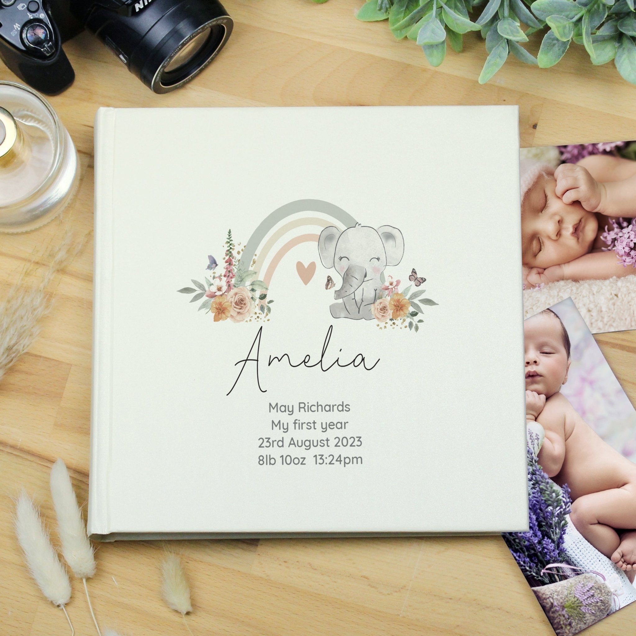 Floral elephant personalised photo album - Lola’s gift shop <3Floral elephant personalised photo albumLola’s gift shop <3