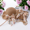 Personalised straw hat and matching bag