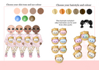 Personalised girls dolly dumpling Tshirt - any wording can be added around to top of design